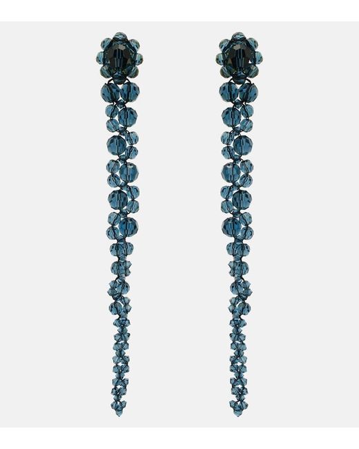 Boucles D'Oreilles A Cristaux Simone Rocha en coloris Blue