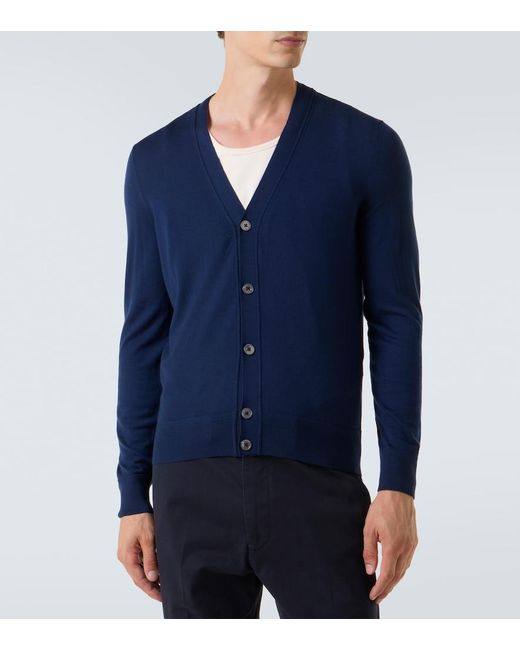 Tom Ford Blue Wool Cardigan for men