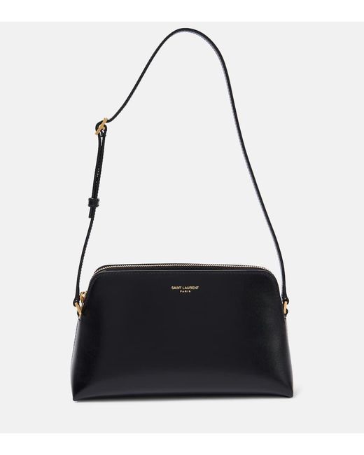 Saint Laurent Black Sac De Jour Leather Pouch