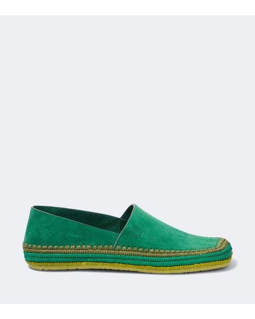 Loewe Green Paula's Ibiza Rio Suede Espadrilles for men