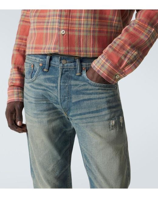 RRL Blue Slim Jeans for men