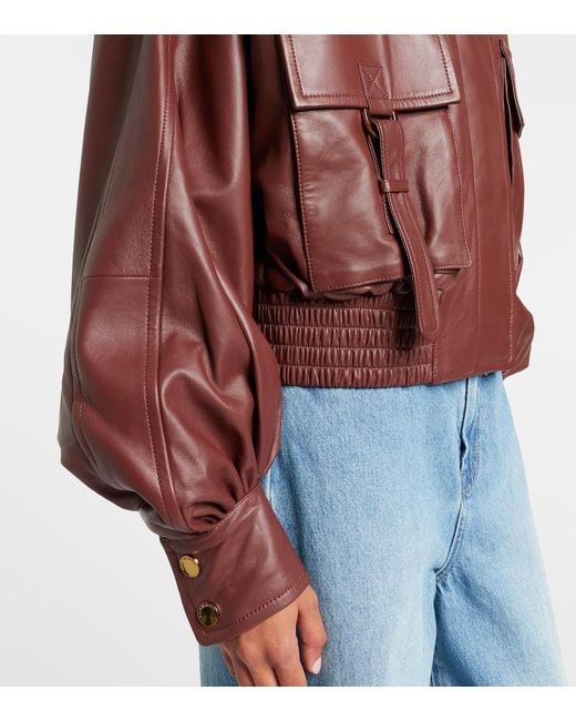 Zimmermann Red Bomberjacke Hypnotic Aus Leder