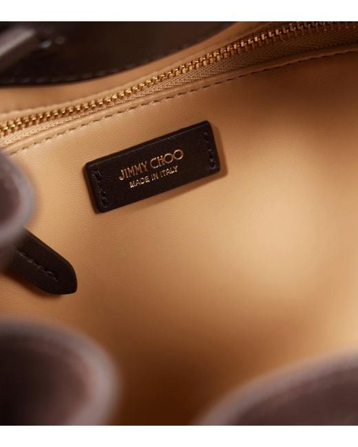 Jimmy Choo Black Bon Bon Small Suede Bucket Bag