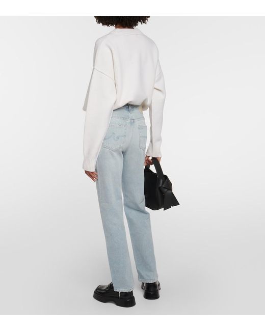 AG Jeans Blue X Emrata Clove Mid-Rise Jeans