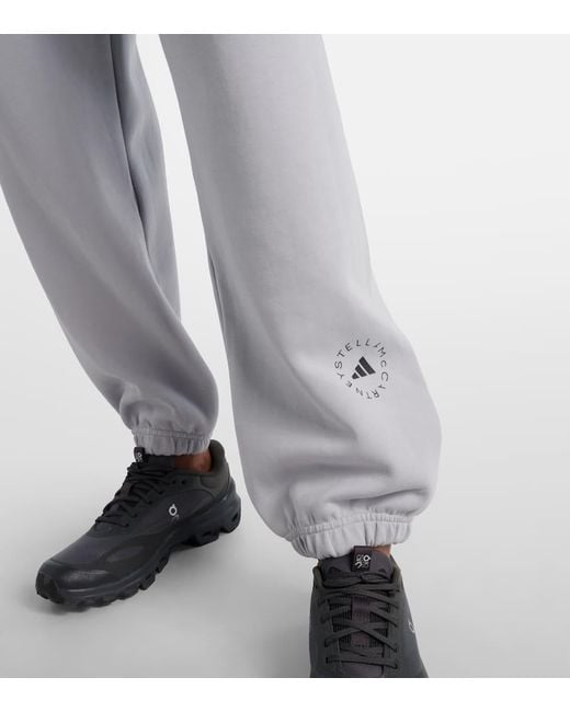 Adidas By Stella McCartney Gray Cotton-Blend Fleece Sweatpants