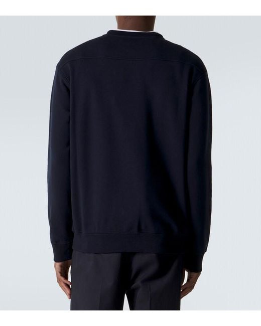 Gucci Blue Logo Cotton Jersey Sweatshirt for men