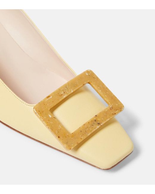 Roger Vivier Metallic Belle Vivier 45 Leather Pumps