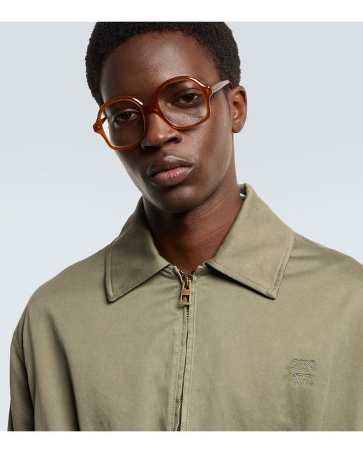 Loewe Brown Slim Round Glasses for men