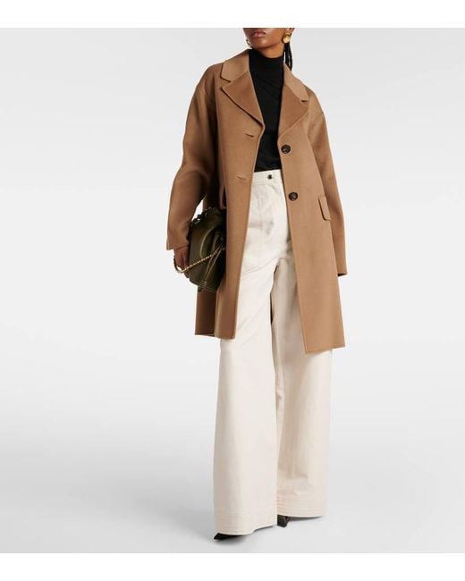 Max Mara Brown Mantel Aus Wolle