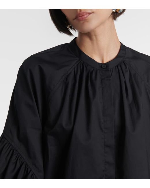 Ulla Johnson Black Bluse Rowena Aus Baumwolle