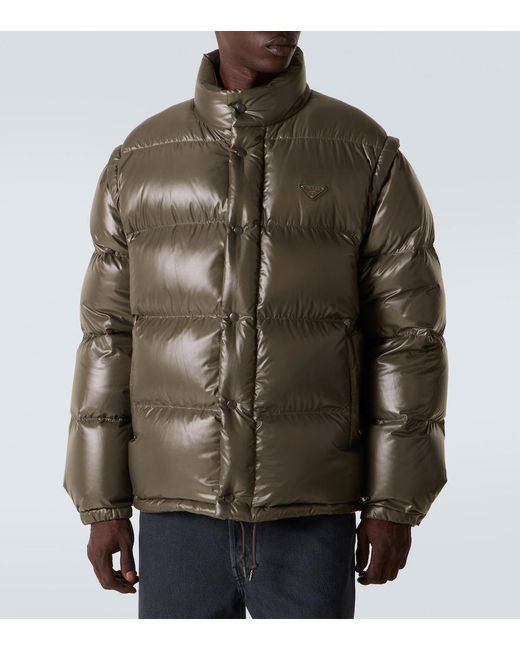 Prada Green Re-Nylon Down Jacket for men
