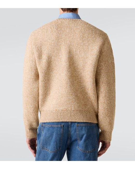 Auralee Natural Wool And Alpaca-Blend Cardigan for men