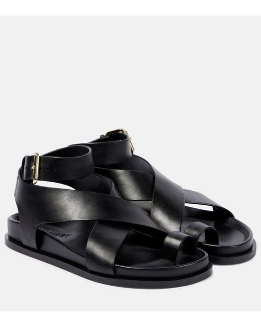 A.Emery Black Sandalen Jalen Aus Leder