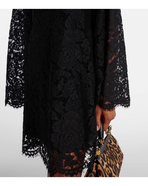 Dolce & Gabbana Black Minikleid Aus Spitze