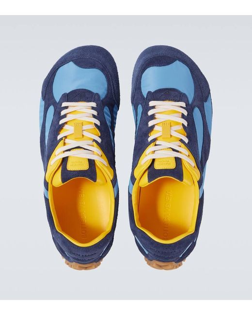 Bottega Veneta Sneakers Orbit Flash Mit Veloursleder in Blue für Herren