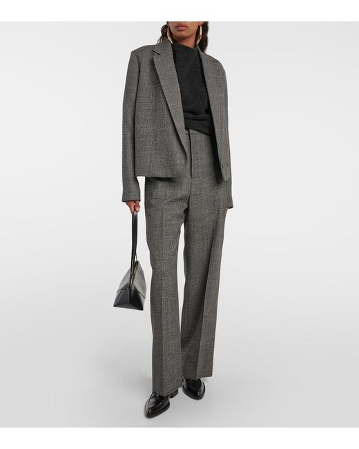 Proenza Schouler Black Slouchy Wool-Blend Sweater