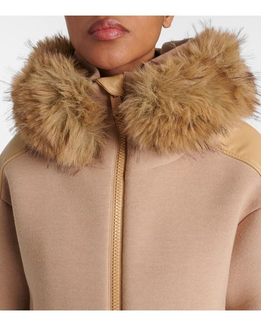 Goldbergh Natural Ember Faux Fur-Trimmed Coat