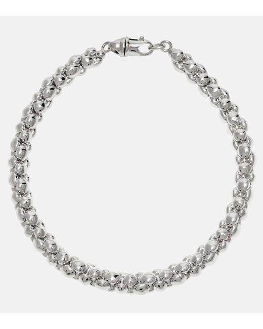 Totême  Metallic Pebble Choker Necklace