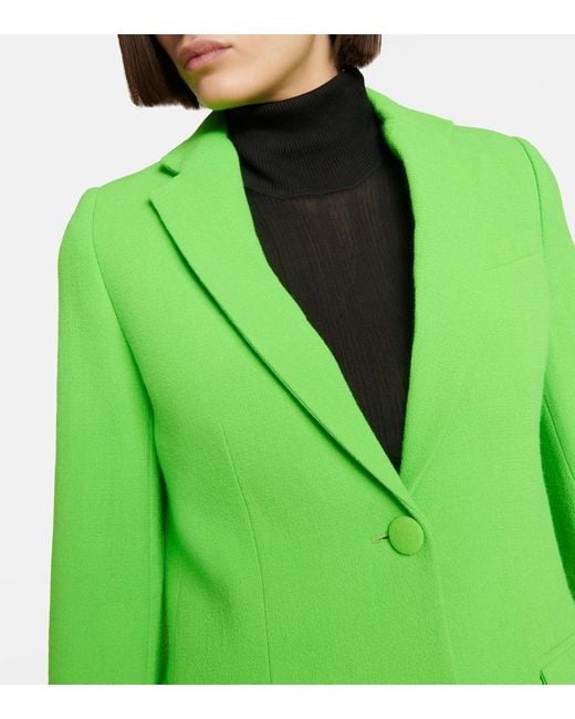 Christopher Kane Green Chroma Wool Blazer