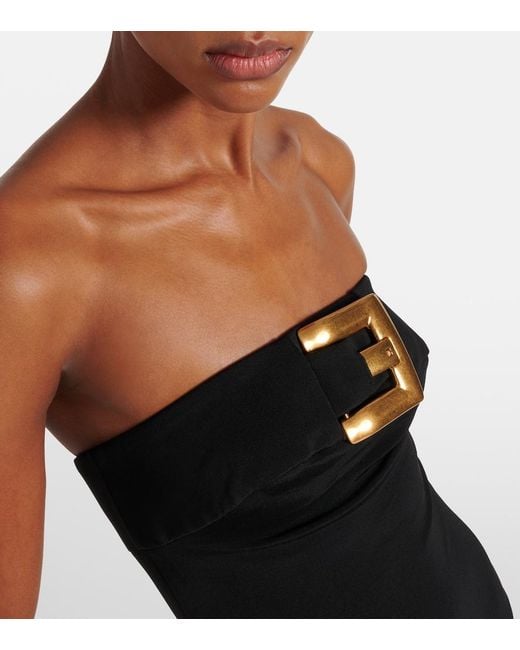 Balmain Black Body Aus Crepe