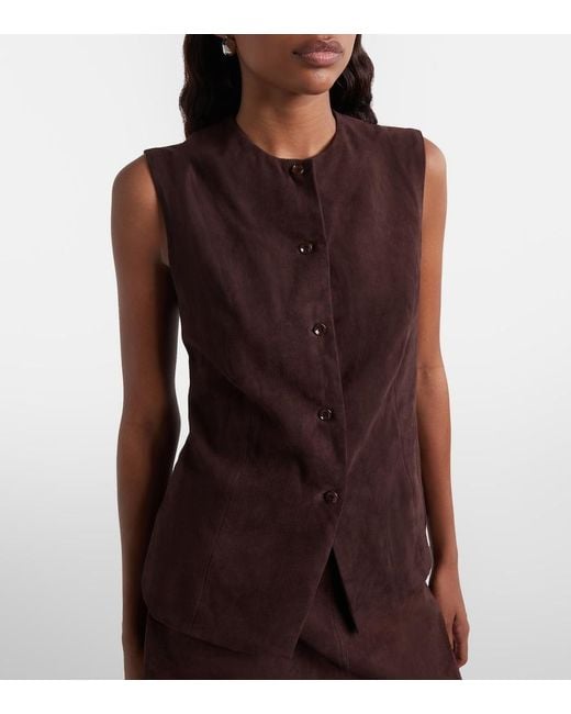 Stouls Brown Suede Casino Vest