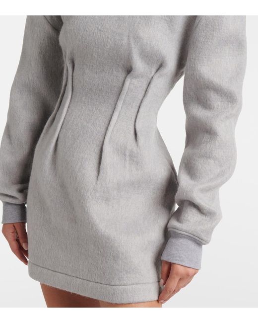 J.W. Anderson Gray Jersey Sweatshirt Dress