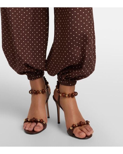 Posse Purple Evie Polka-Dot Balloon Pants