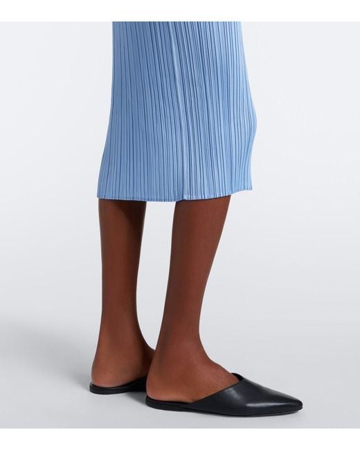 Pleats Please Issey Miyake Blue Monthly Colors: August Pleated Midi Dress