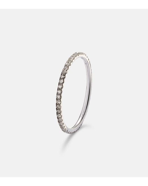 Ileana Makri Metallic Thread Band 18Kt Ring With Diamonds