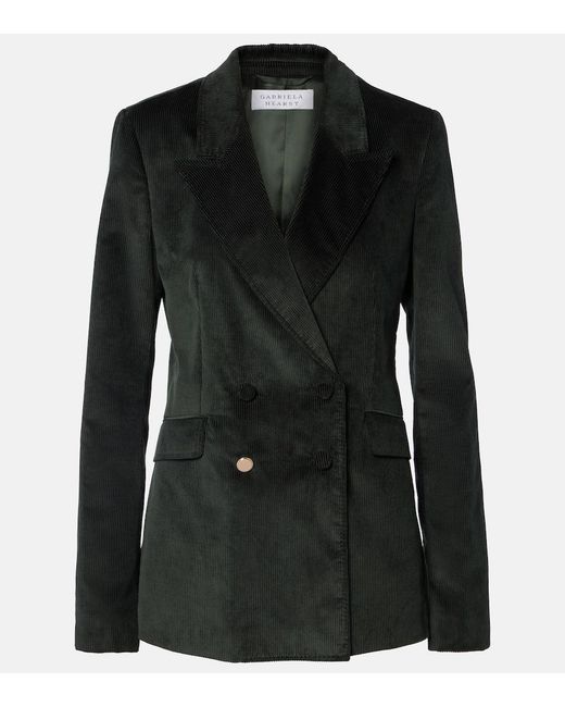 Gabriela Hearst Black Angela Cotton Corduroy Blazer