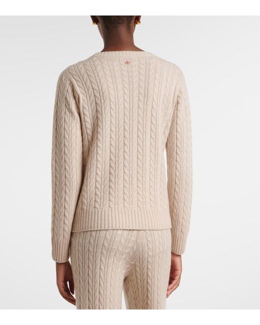 Agnona Natural Cable-Knit Cashmere Sweater