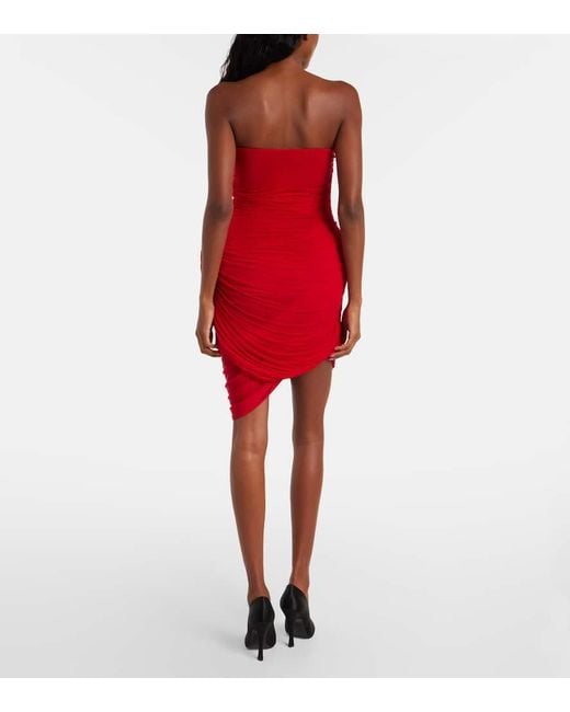 Magda Butrym Red Ruched Minidress