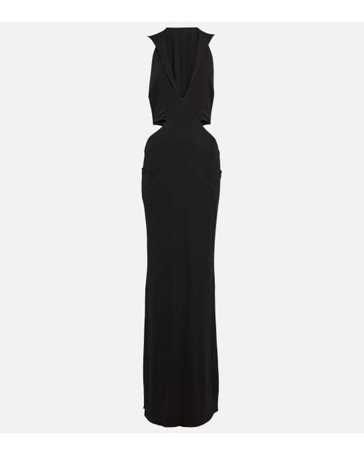 Tom Ford Black Cutout Jersey Gown