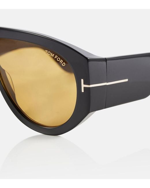 Tom Ford Brown Bronson Aviator Sunglasses