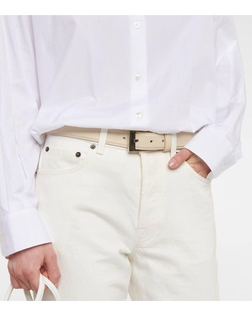 The Row Natural Jewel Leather Belt