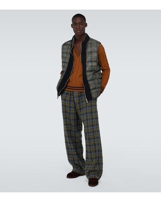 Undercover Multicolor Chaleco Acolchado De Cuadros for men