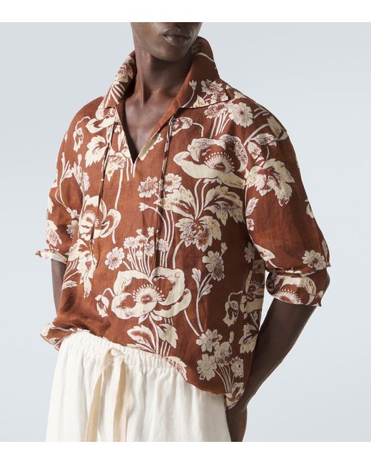 Camicia di Commas in Brown da Uomo