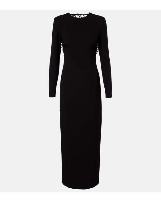 Vestido Largo De Crepe Con Lentejuelas ROTATE BIRGER CHRISTENSEN de color Black