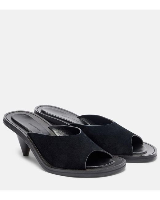 Phoebe Philo Black Suede Mules