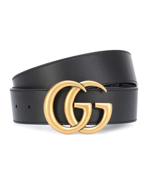 Gucci GG Leather Belt in Black | Lyst