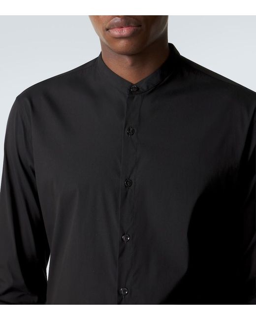 Giorgio Armani Black Icon Cotton-Blend Poplin Shirt for men
