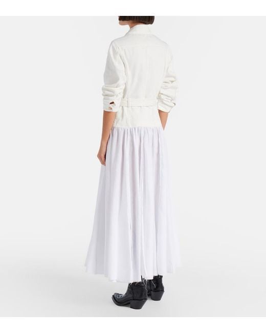 Gabriela Hearst White Delyth Cotton And Linen Maxi Dress