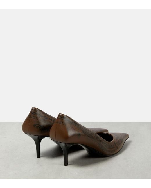 Jimmy Choo Brown X Jean Paul Gaultier Tattoo Leather Pumps
