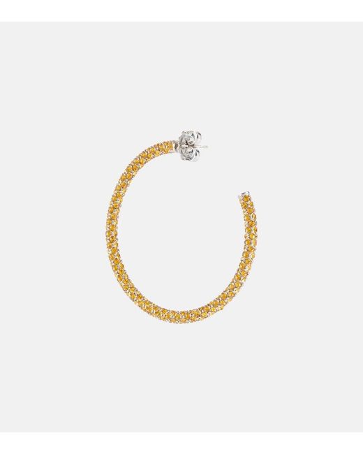 AMINA MUADDI Metallic Cameron Crystal-Embellished Earrings