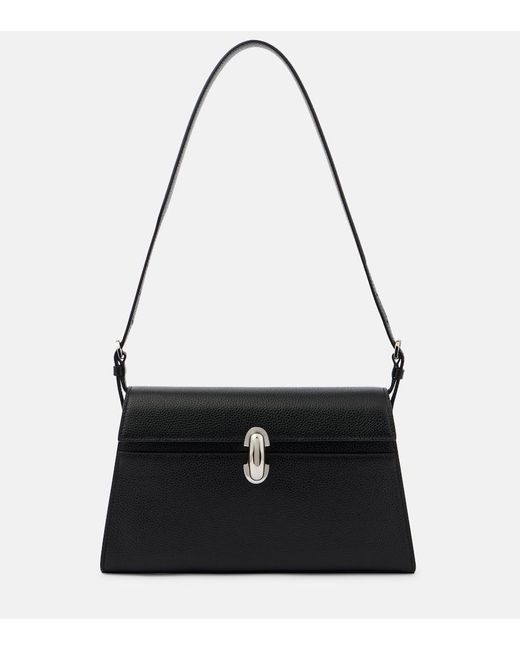 SAVETTE Black Schultertasche Symmetry 26 Aus Leder