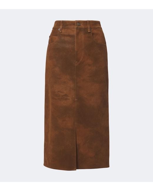 Isabel Marant Brown Bisane Midi Skirt