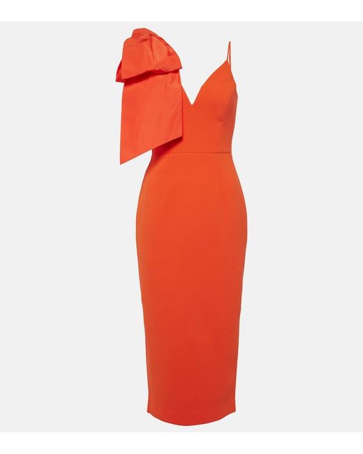 Rebecca Vallance Red Alani Bow-Detail Gown