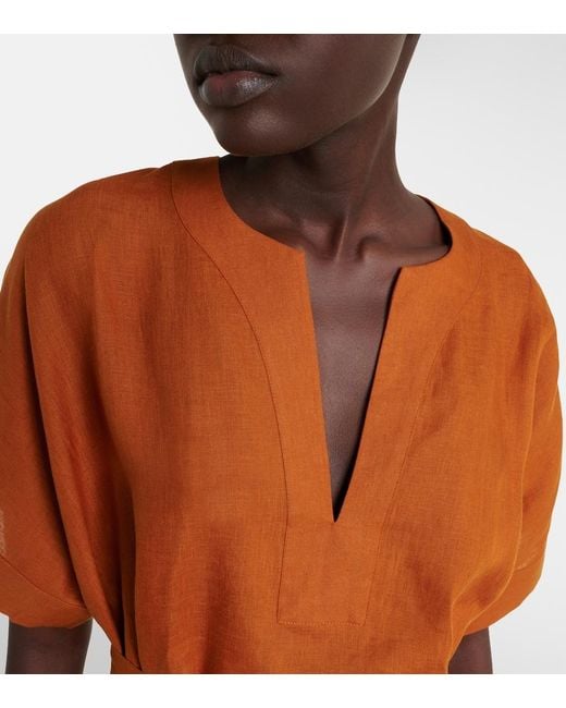 Caftan Bibi De Lino Eres de color Brown