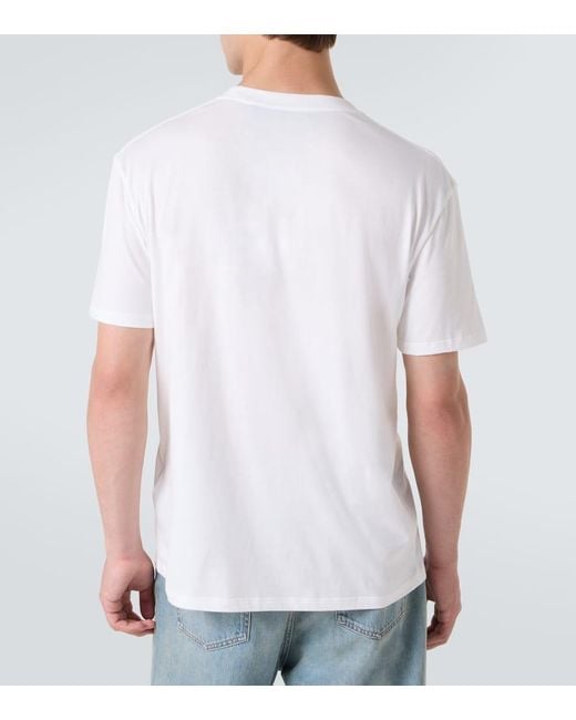 Valentino White Vlogo Cotton Jersey T-Shirt for men