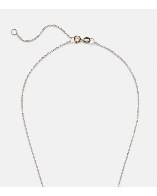 STONE AND STRAND White Pistachio 14Kt Necklace With Diamonds